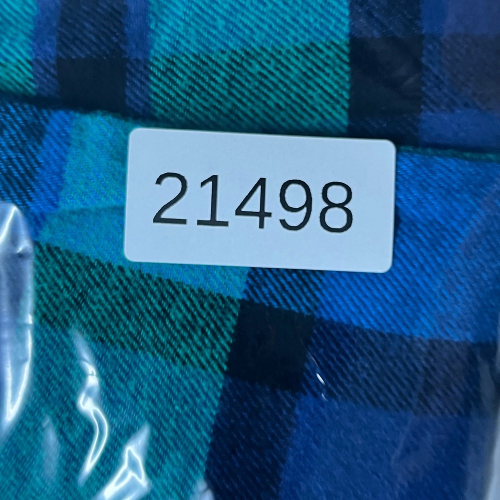 Old Navy Flannel Shirt Womens Small Blue The Boyfriend Shirt Plaid Cabincore - Picture 9 of 9